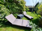 Allibert Daytona ligbedden en tafel grafiet, Jardin & Terrasse, Comme neuf, Synthétique, Chaise, 2 places