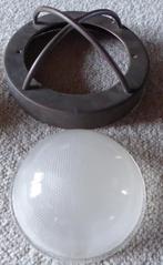Lampe de plafond avec verre convexe, Maison & Meubles, Utilisé, Enlèvement ou Envoi, Verre