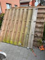 2 houten schermen 180x180, Tuin en Terras, Ophalen, Zo goed als nieuw