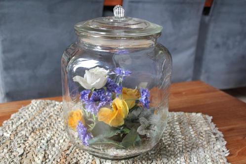 Glazen sierpot, Huis en Inrichting, Woonaccessoires | Vazen, Zo goed als nieuw, Overige kleuren, Minder dan 50 cm, Glas, Ophalen of Verzenden