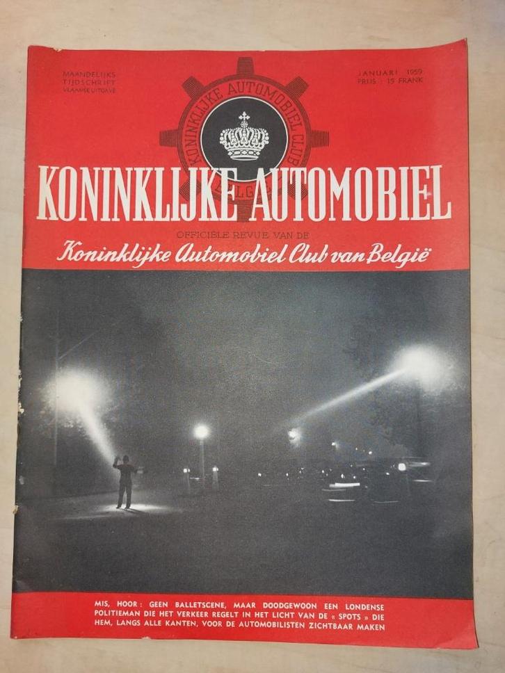 Koninklijke Automobiel Club van België Januari 1959, Boeken, Auto's | Folders en Tijdschriften, Gelezen, Ophalen of Verzenden