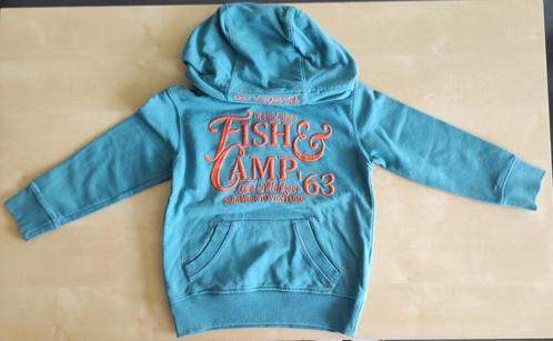 Blauwgroene hoody E-bound dnm, maat 104, Kinderen en Baby's, Kinderkleding | Maat 104, Gebruikt, Jongen, Trui of Vest, Ophalen of Verzenden