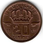 België : 20 Centimes 1957  KM#146  Ref 16243, Postzegels en Munten, Munten | België, Ophalen of Verzenden, Brons, Losse munt