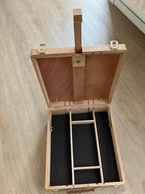 Schildersezel + opbergkist, Hobby en Vrije tijd, Schilderen, Gebruikt, Ezel, Ophalen