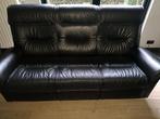 Complete Zwart Lederen salon Recor, Ophalen, Gebruikt, Leer