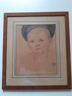 2 portraits d'enfant au crayon de Maurits Pauwaert, Enlèvement ou Envoi