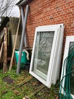 Ramen wit pvc, Doe-het-zelf en Bouw, Ophalen, Gevelraam of Ruit, Gebruikt, 80 tot 120 cm