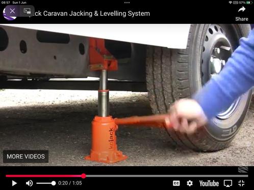 Twee kojack hydraulische camper krikken, Caravans en Kamperen, Overige Caravans en Kamperen, Zo goed als nieuw, Ophalen