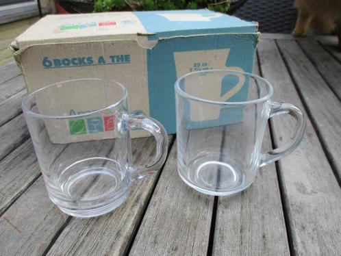 6 Arcoroc thee glazen in doos, Huis en Inrichting, Keuken | Servies, Nieuw, Kop(pen) en/of Schotel(s), Glas, Ophalen