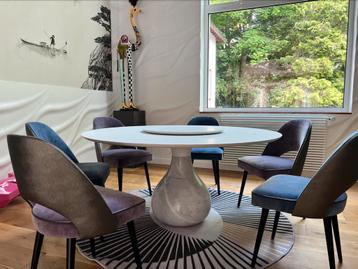Roche bobois table iconique Aqua et chaises Fenice, Enlèvement, Comme neuf