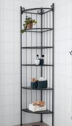 Ikea/Rönsskar/stellingskast/zwart mat metaal met glas, Ophalen, Minder dan 50 cm, Met plank(en), Metaal