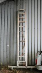 Aluminium schuifladder VDL, hoogte  6 meter, schuif-plooi, Ophalen, Gebruikt, 4 meter of meer