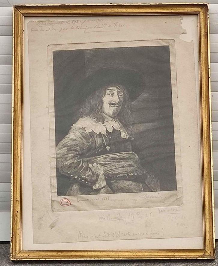 Eau forte signe Charles Bernier, Antiek en Kunst, Kunst | Etsen en Gravures, Ophalen of Verzenden