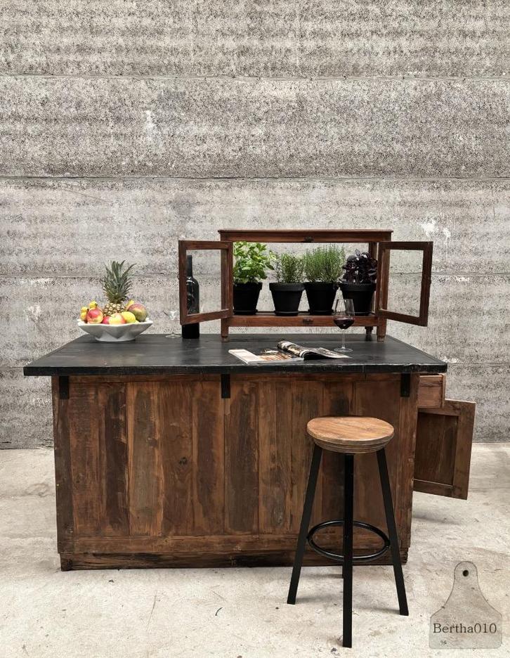 Uniek losstaand keuken bareiland keukeneiland, Huis en Inrichting, Barren, Zo goed als nieuw, Ophalen of Verzenden