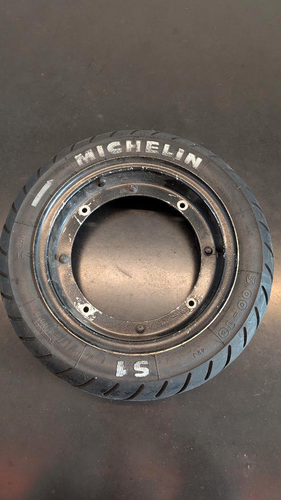 Jante Dax + pneu 10 pouces, Vélos & Vélomoteurs, Pièces de cyclomoteur | Général, Comme neuf, Autres types, Enlèvement ou Envoi