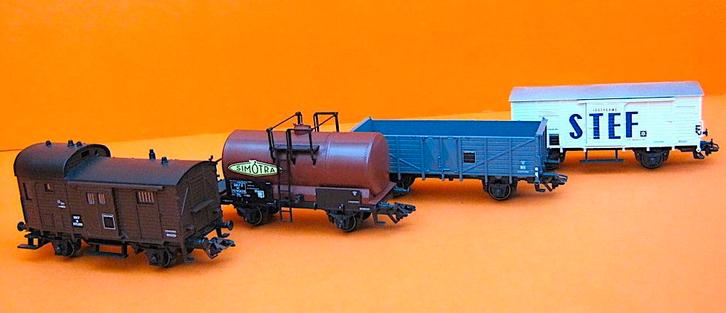 MÄRKLIN 47892 - SIMOTRA tank, STEF-wagen + bestelwagen..SNCF, Hobby en Vrije tijd, Modeltreinen | H0, Zo goed als nieuw, Wagon