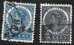 2 Zegels 1903 Koningin Wilhelmina  Nederlands-Indië, Postzegels en Munten, Postzegels | Nederlands-Indië en Nieuw-Guinea, Ophalen of Verzenden