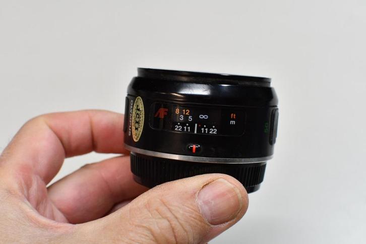 OLYMPUS AF 50mm F 1.8 + TAMRON 28mm F 2.8 + TC 2X, Audio, Tv en Foto, Foto | Lenzen en Objectieven, Gebruikt, Standaardlens, Ophalen of Verzenden
