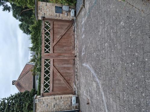 Draaipoort 4m breed en 1.75m hoog., Tuin en Terras, Tuinpoorten, Gebruikt, Draaipoort, Hout, Ophalen