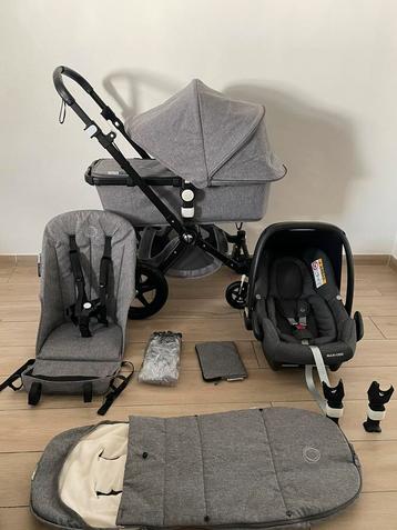 Bugaboo Cameileon 3 + kinderwagen(Black /Grey Mélange 3-in1  beschikbaar voor biedingen