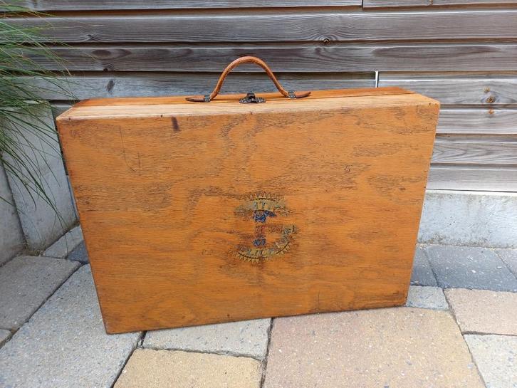 Vintage zeefdrukkoffer, Antiek en Kunst, Curiosa en Brocante, Ophalen