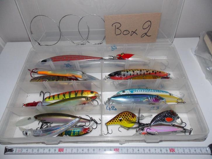 Box pluggen  nr 2, Watersport en Boten, Hengelsport | Roofvissen, Nieuw, Complete set, Ophalen of Verzenden