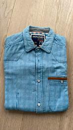Blauw gestreept hemd,  Jack&Jones, maat Small, Blauw, Halswijdte 38 (S) of kleiner, Jack&Jones, Ophalen of Verzenden