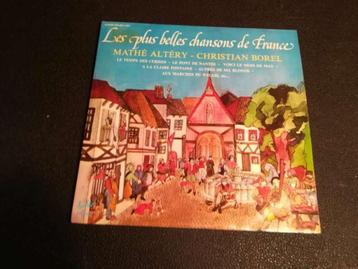 2x Elpee vinyl Plus Belles Chansons de France - Altéry Borel beschikbaar voor biedingen