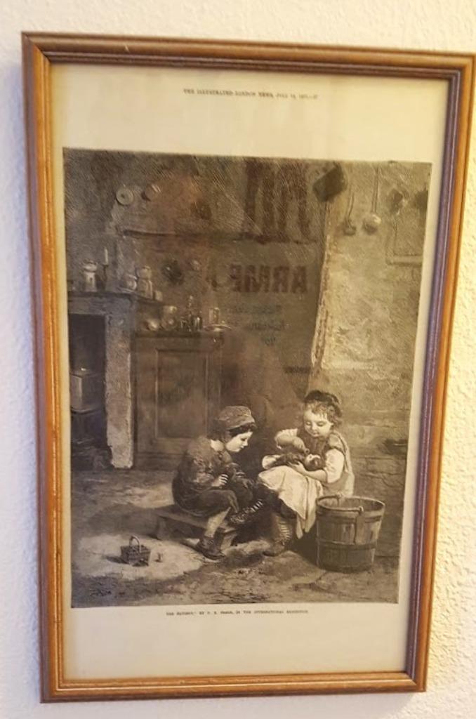 nostalgisch  kinderschilderij, Antiek en Kunst, Curiosa en Brocante, Ophalen
