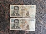 20 Belgische franken Boudewijn, Postzegels en Munten, Ophalen of Verzenden, Bankbiljetten