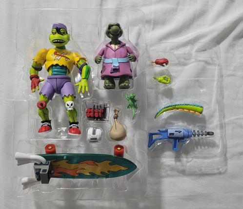 TMNT TOON | MONDO GECKO - turtles-turtel neca, Kinderen en Baby's, Speelgoed | Actiefiguren, Zo goed als nieuw, Ophalen of Verzenden