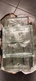 9 briques de verres transparentes, aspect nuage, Bakstenen, Gebruikt, Ophalen
