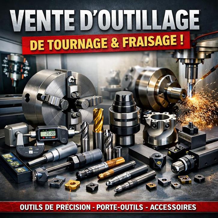 Vend Outillage de tournage & fraisage neuf, Bricolage & Construction, Outillage | Fraiseuses, Comme neuf, Enlèvement ou Envoi
