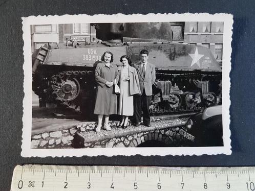 Foto Tank Bastogne Panzer (6 x 9cm), Verzamelen, Militaria | Tweede Wereldoorlog, Landmacht, Foto of Poster, Ophalen of Verzenden