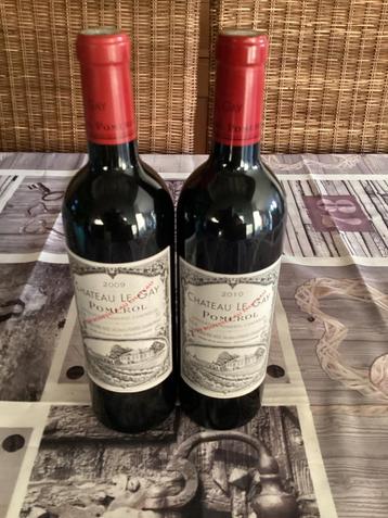 2 flessen Château le Gay 1x 2009 + 1x 2010 beschikbaar voor biedingen
