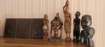 Lot afrikaanse houten beelden, Antiquités & Art, Art | Sculptures & Bois, Enlèvement ou Envoi
