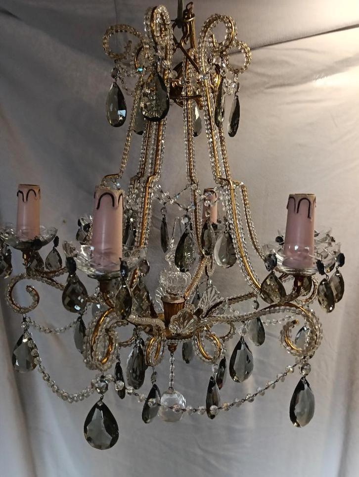 Antieke Italiaanse kristallen luster, Antiek en Kunst, Antiek | Verlichting, Ophalen