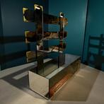 Boîte à fleurs/pot de fleurs vintage en verre miroir, Enlèvement ou Envoi, Utilisé