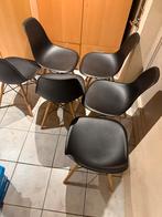 6 eetkamer stoelen, Huis en Inrichting, Gebruikt, Zwart, Scandinavisch, Ophalen
