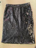 ZARA - Jupe à sequins et paillettes noire et dorée (Taille :, Noir, Taille 38/40 (M), Enlèvement ou Envoi, Zara Woman