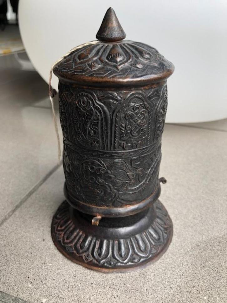 Moulin à prières Tibétain, Antiek en Kunst, Antiek | Religieuze voorwerpen, Ophalen of Verzenden
