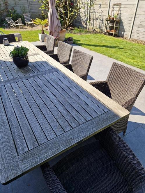 tuintafel teak 10pers  L300xBr100x H71,5cm, Tuin en Terras, Tuintafels, Zo goed als nieuw, Rechthoekig, Teakhout, Ophalen