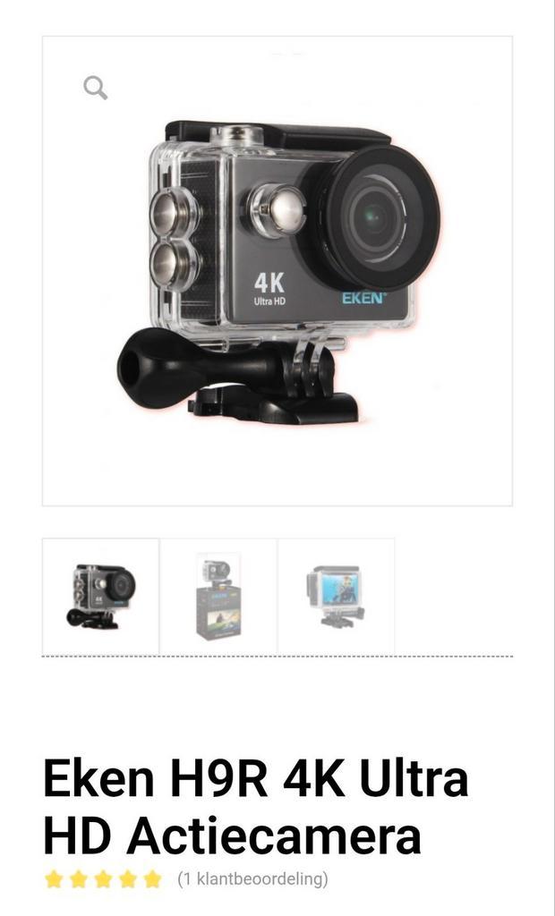 Action camera Eken H9r 4K, Audio, Tv en Foto, Actiecamera's, Nieuw, Ophalen