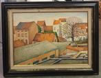 Rik BROUWERS,  stadsgezicht over de daken, Antiek en Kunst, Ophalen of Verzenden