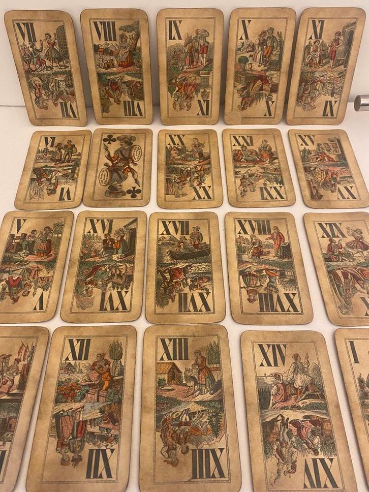 Antique playing / tarot cards aug denk co. Wien late 19th,, Verzamelen, Speelkaarten, Jokers en Kwartetten, Ophalen of Verzenden
