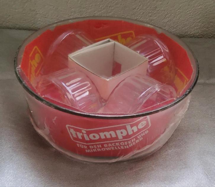 Nieuwe vuurvaste ovenschotel met 4 schaaltjes - Triomphe, Huis en Inrichting, Keuken | Servies, Nieuw, Glas, Ophalen