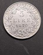 5 Lire 1870 Stato Pontificio KOPIE, Postzegels en Munten, Verzenden, Italië, Losse munt