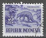 Indonesie 1956/1958 - Yvert 123 - Indisch schubdier (ST), Verzenden, Gestempeld