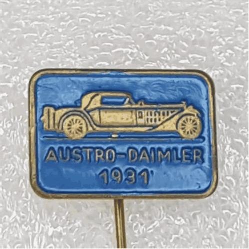 SP0476 Speldje Austro-Daimler 1931 blauw, Verzamelen, Speldjes, Pins en Buttons, Gebruikt, Ophalen of Verzenden