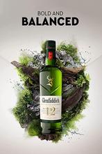 Metalen reclamebord Glenfiddich 12 - retro vintage mancave, Verzamelen, Ophalen of Verzenden, Zo goed als nieuw, Reclamebord